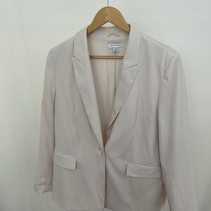 Modern White Silky Topshop Blazer